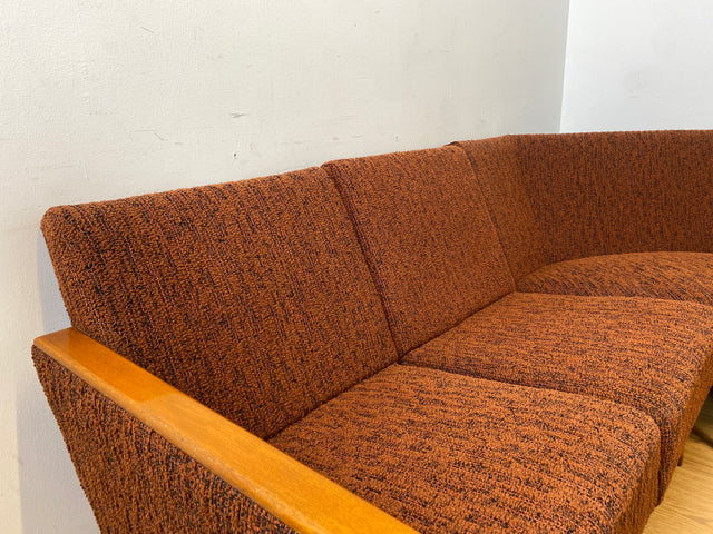 WMK Schickes modulares Mid-Century Ecksofa mit dezentem Originalbezug und bequemen Federkernsitzen # Eckcouch Eckbank Küchenbank  Modularsofa Modularcouch Couch Sofa Sitzgarnitur Vintage Retro 60er