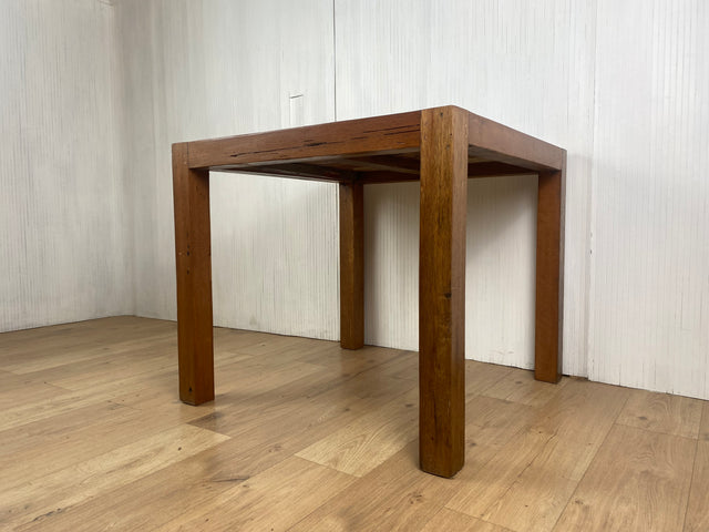 Boatwood by WMK # Sehr schöner & robuster Esstisch (90x90cm) aus altem Bootsholz, ein handgefertigtes Unikat aus massivem Teakholz # Tisch Esszimmertisch Holztisch Küchentisch Gastro Dinning Table