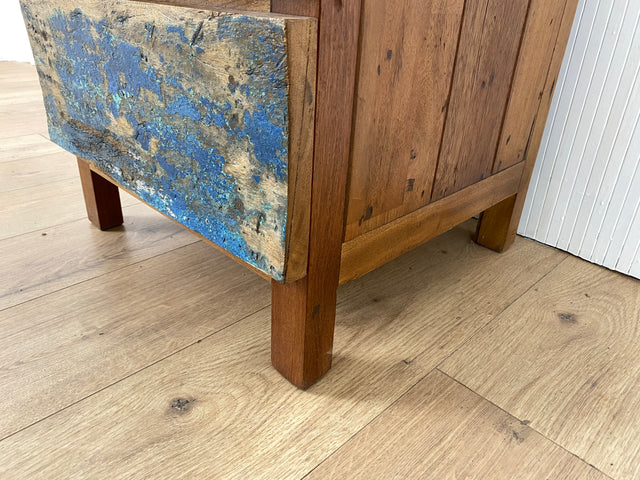 Boatwood by WMK # Sehr schöne und hochwertige Schubladenkommode aus altem Bootsholz, ein handgefertigtes Unikat aus massivem Teakholz # Schrank Kommode Wäschekommode Flurkommode Board Teak Upcycling