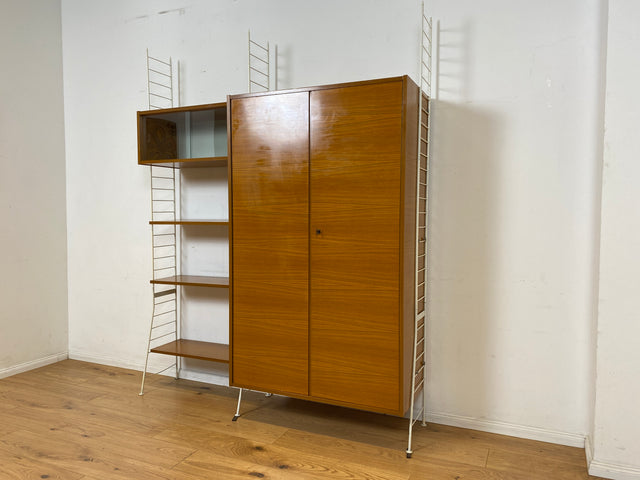 Kultiges modulares DDR Regalsystem Sybille aus 1968 mit Kleiderschrank & Vitrine