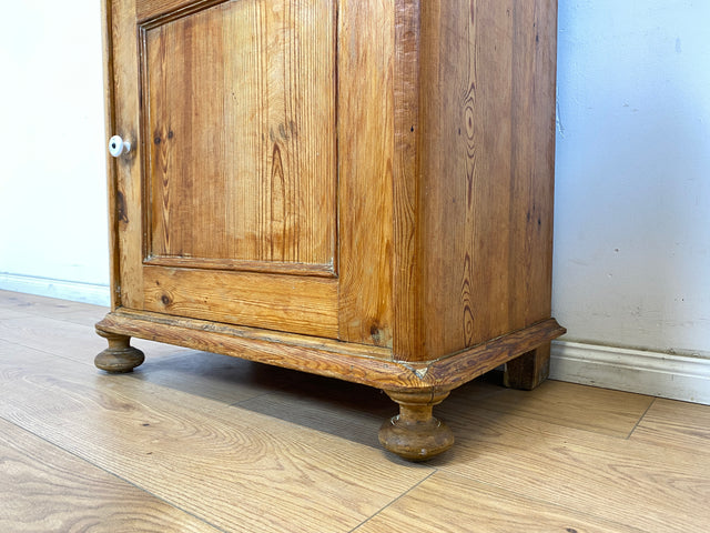 WMK Sehr hübsche dänische antike Kommode aus vollem Holz mit Marmor Aufsatz und Schublade # Schrank Marmorkommode Flurkommode Waschtisch Ablage Wickelkommode Weichholz Biedermeier Jugendstil Vintage