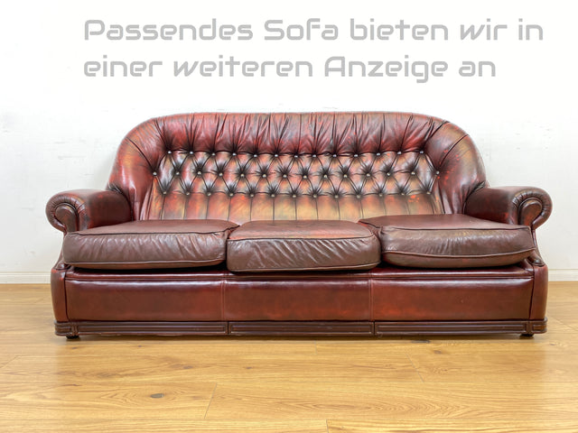 WMK 1/2 Hochwertiger, gemütlicher & sehr gut erhaltener original englischer Ledersessel von Pendragon in weichem gestepptem Echtleder Bezug # Sessel Lesesessel Sitzgarnitur Chesterfield Leder Vintage