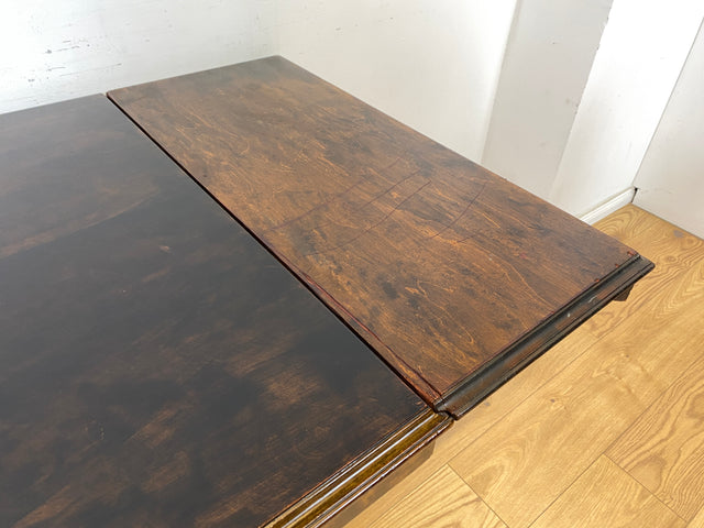 WMK Hochwertiger und gut erhaltener gustavianischer Esstisch, Vollholz in Birkenwurzel , Schweden um 1940, ausziehbar # Tisch Esszimmertisch Küchentisch Dining Table Esszimmer Jugenstil Antik Vintage