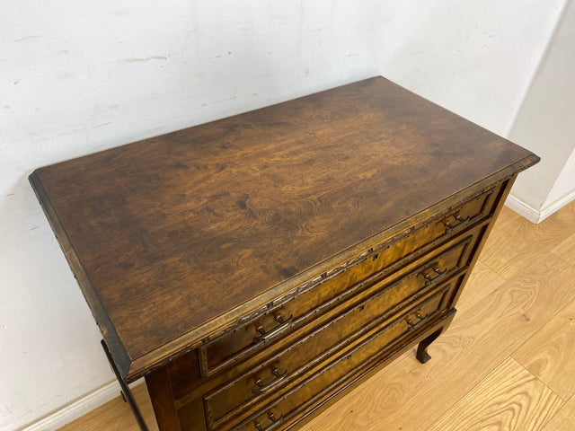 WMK Sehr schöne und gut erhaltene skandinavische antike Kommode aus vollem Holz mit Schubladen und original Messinggriffen # Schubladenkommode Wäschekommode Schrank Sideboard Flurkommode Vintage