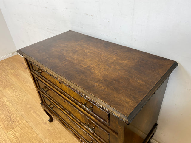 WMK Sehr schöne und gut erhaltene skandinavische antike Kommode aus vollem Holz mit Schubladen und original Messinggriffen # Schubladenkommode Wäschekommode Schrank Sideboard Flurkommode Vintage