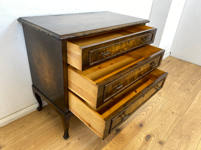 WMK Sehr schöne und gut erhaltene skandinavische antike Kommode aus vollem Holz mit Schubladen und original Messinggriffen # Schubladenkommode Wäschekommode Schrank Sideboard Flurkommode Vintage