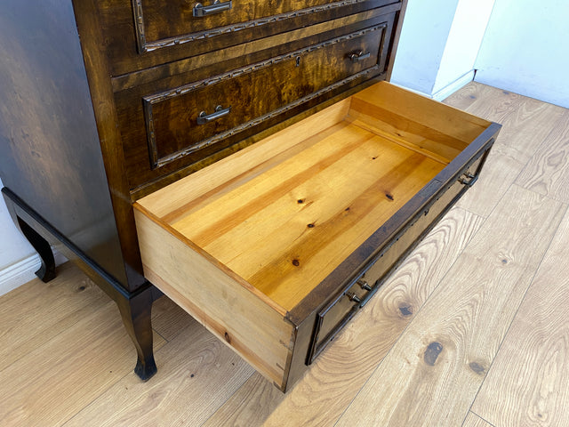 WMK Sehr schöne und gut erhaltene skandinavische antike Kommode aus vollem Holz mit Schubladen und original Messinggriffen # Schubladenkommode Wäschekommode Schrank Sideboard Flurkommode Vintage