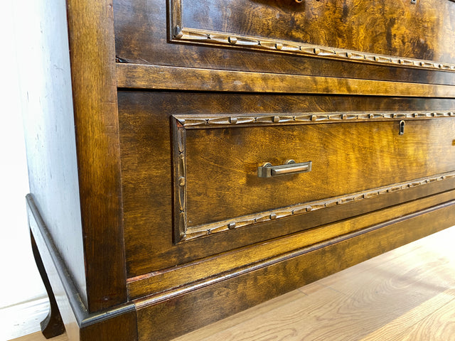 WMK Sehr schöne und gut erhaltene skandinavische antike Kommode aus vollem Holz mit Schubladen und original Messinggriffen # Schubladenkommode Wäschekommode Schrank Sideboard Flurkommode Vintage