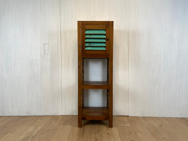 Boatwood by WMK # Beautiful tall cabinet made of old boat wood, a handmade unique piece made of solid teak # Shelf Cabinet Bathroom Cabinet Highboard Laundry Cabinet Hallway Chest of Drawers Kitchen Cabinet Locker