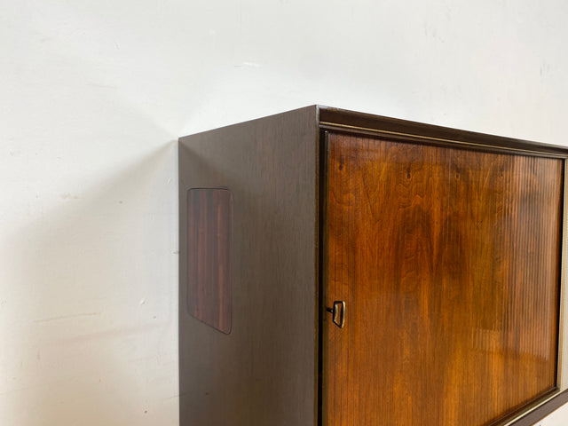 WMK Besonders filigrane & sehr gut erhaltene Mid-Century Kommode, früherer Fernsehschrank, mit nachträglich eingebauter Schublade # Schrank Barkommode Bar Barschrank Sideboard Anrichte Vintage 50er