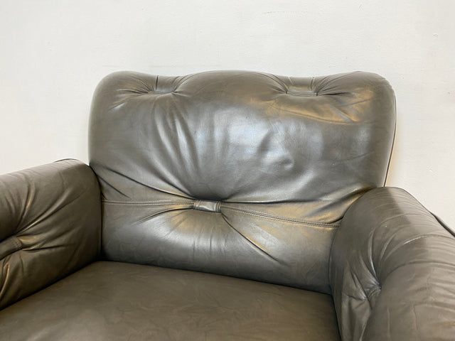 WMK I 1/2 Hochwertiger 70er Jahre Lounge Sessel im Stile von Jean Gillon & Arne Norell mit Echt Leder Bezug & Eichenholz Rahmen I Armchair Sitzgarnitur Danish Design Skandinavisch Mid-Century Vintage