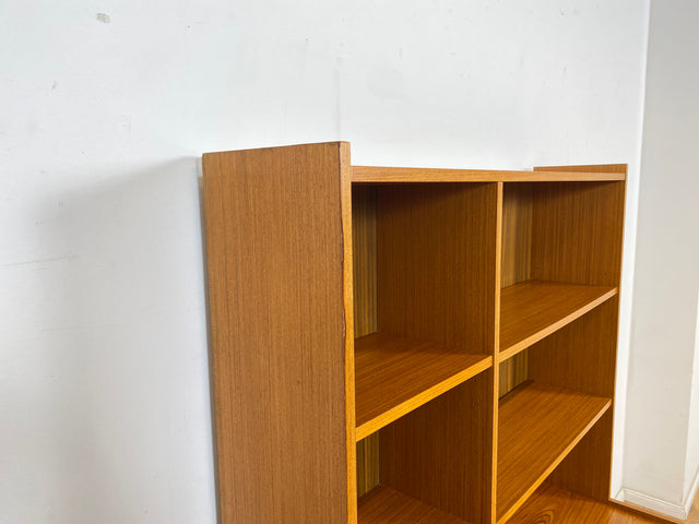 WMK Stilvoller skandinavischer Bücherschrank mit ausziehbarer Schreibplatte, Schubladen & verstell. Regalböden # Bücherregal Sekretär Regal Schreibschrank Highboard Sideboard Vintage Mid-Century 60er