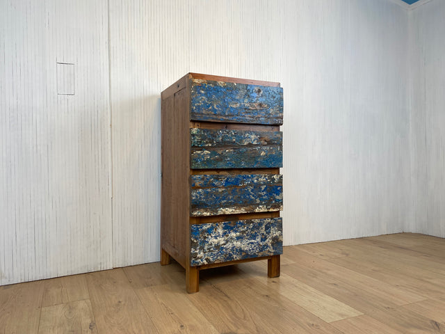 Boatwood by WMK # Sehr schöne und hochwertige Schubladenkommode aus altem Bootsholz, ein handgefertigtes Unikat aus massivem Teakholz # Schrank Kommode Wäschekommode Board Flurkommode Teak Upcycling