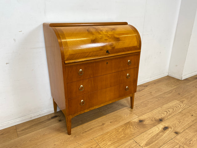 Formschöner skandinavischer Mid-Century Sekretär mit ausziehbarer Schreibfläche und Schubladen I Vollholz I Schreibschrank Schreibkommode Schreibtisch Kommode 60er Vintage I