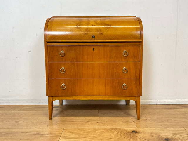 Formschöner skandinavischer Mid-Century Sekretär mit ausziehbarer Schreibfläche und Schubladen I Vollholz I Schreibschrank Schreibkommode Schreibtisch Kommode 60er Vintage I