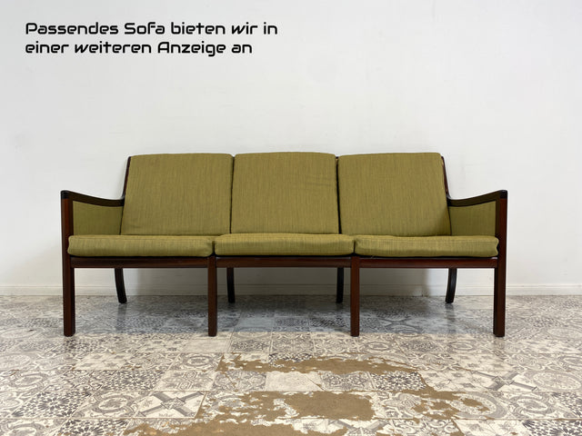 WMK Stilvoller & gut erhaltener Designersessel von Ole Wanscher für Poul Jeppesen Møbelfabrik mit edlem Mahagoni Rahmen # Sessel Stuhl Sitzgarnitur Vintage Danish Design Skandinavian Mid-Century 60er