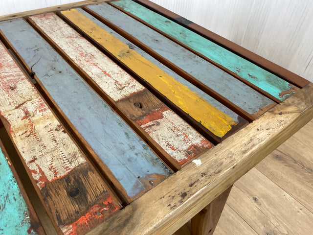 Boatwood by WMK # Sehr schöne & hochwertige Liege aus altem Bootsholz, ein handgefertigtes Unikat aus massivem Teakholz #  Sonnenliege Holzliege Daybed Bank Gartenmöbel Upcycling Teak Loft Industrial