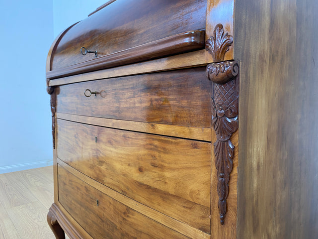 WMK Wunderschöner und gut erhaltener antiker skandinavischer Sekretär aus vollem Holz mit ausziehbarer Schreibplatte # Schreibschrank Schreibtisch Desk Lady Kommode Schubladenkommode Schrank Vintage