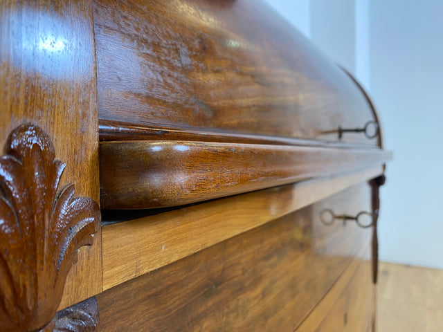 WMK Wunderschöner und gut erhaltener antiker skandinavischer Sekretär aus vollem Holz mit ausziehbarer Schreibplatte # Schreibschrank Schreibtisch Desk Lady Kommode Schubladenkommode Schrank Vintage