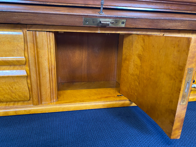 WMK Wunderschöner und gut erhaltener antiker skandinavischer Sekretär aus vollem Holz mit ausziehbarer Schreibplatte # Schreibschrank Schreibtisch Desk Lady Kommode Schubladenkommode Schrank Vintage