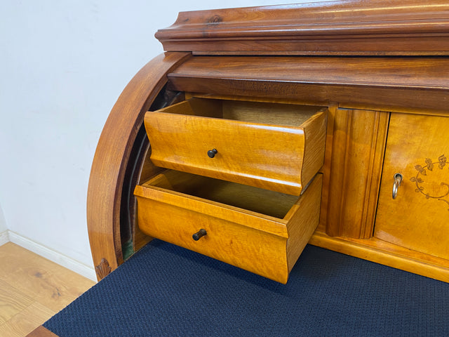 WMK Wunderschöner und gut erhaltener antiker skandinavischer Sekretär aus vollem Holz mit ausziehbarer Schreibplatte # Schreibschrank Schreibtisch Desk Lady Kommode Schubladenkommode Schrank Vintage