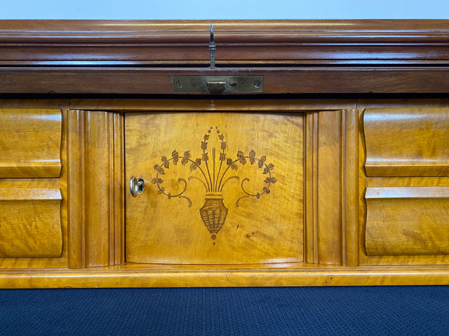 WMK Wunderschöner und gut erhaltener antiker skandinavischer Sekretär aus vollem Holz mit ausziehbarer Schreibplatte # Schreibschrank Schreibtisch Desk Lady Kommode Schubladenkommode Schrank Vintage