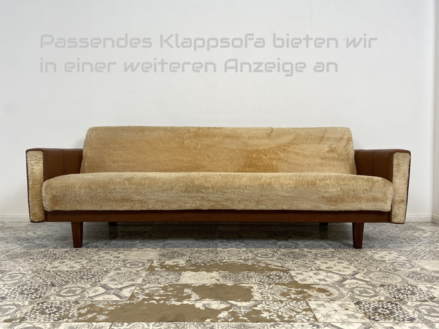 WMK 1/3 Kultiger und gut erhaltener Space Age Sessel auf Rollen mit Originalbezug aus Plüsch und Kunstleder # Wohnzimmersessel Clubsessel Loungesessel Sitzgarnitur Vintage DDR 60er 70er Mid-Century