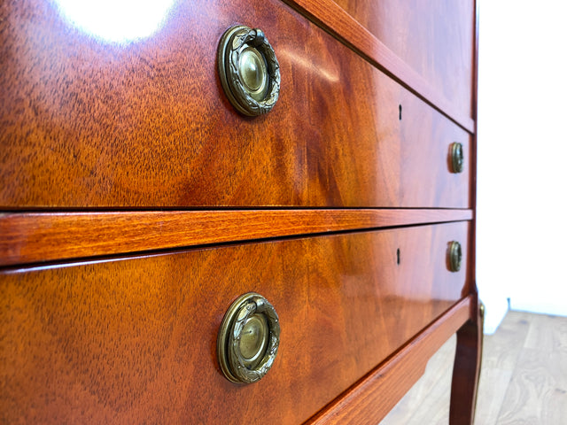 WMK Wunderschöner & sehr gut erhaltener skandinavischer Stilmöbel Barschrank mit verspiegeltem Barfach, Beleuchtung & edlen Messingbeschlägen # Schrank Barkommode Bar Kommode Hausbar Highboard Vintage