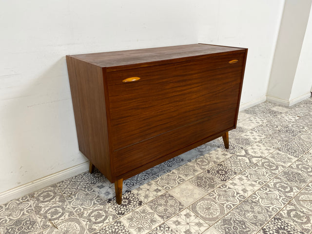 WMK Hübsche Mid-Century Wäschetruhe aus vollem Holz von Möbelfabrik Mörschner Gera, aus dem Jahr 1961 # Schrank Kommode Sideboard Wäschekommode Retro 50er 60er DDR Vintage # Lieferung möglich