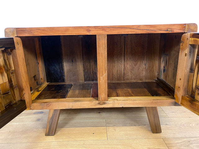 Boatwood by WMK I Detailreiche Kommode aus altem Bootsholz I handgefertigtes Unikat aus massivem Teakholz I Sideboard TV Lowboard TV-Bank Flurkommode Schuhschrank Bootsmöbel Berlin Rostock Stettin