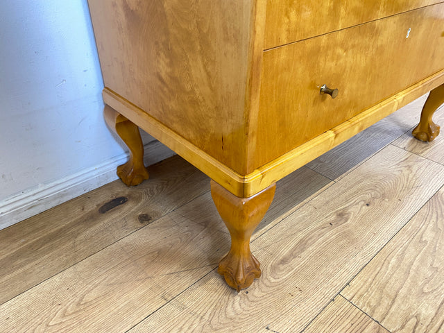 Stilvoller skandinavischer 60er Jahre Sekretär mit Schubladen und stabiler Schreibklappe I Vollholz I Schreibkommode Schreibschrank Schreibtisch Kommode Mid-Century Vintage I