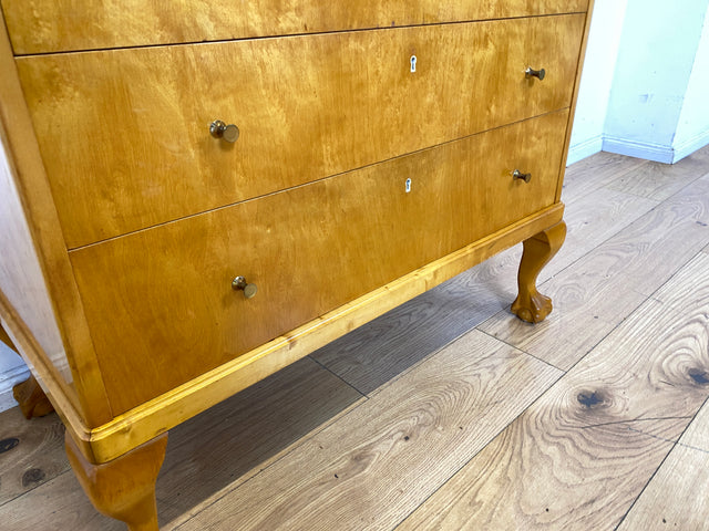 Stilvoller skandinavischer 60er Jahre Sekretär mit Schubladen und stabiler Schreibklappe I Vollholz I Schreibkommode Schreibschrank Schreibtisch Kommode Mid-Century Vintage I