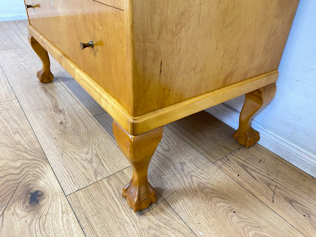 Stilvoller skandinavischer 60er Jahre Sekretär mit Schubladen und stabiler Schreibklappe I Vollholz I Schreibkommode Schreibschrank Schreibtisch Kommode Mid-Century Vintage I