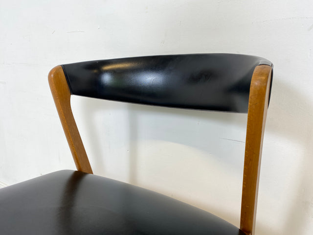 WMK Formschöner und sehr gut erhaltener skandinavischer Designerstuhl , ein Danish Design Original von Sax Møbler in Kunstleder , 1960er # Stuhl Schreibtischstuhl Esszimmerstuhl Küchenstuhl Vintage