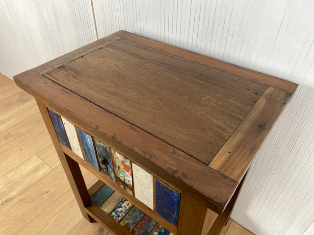 Boatwood by WMK # Sehr hübsche und hochwertige Kommode aus altem Bootsholz, ein handgefertigtes Unikat aus massivem Teakholz # Schrank Beistelltisch Flurkommode Küchenschrank Konsole Upcycling Teak