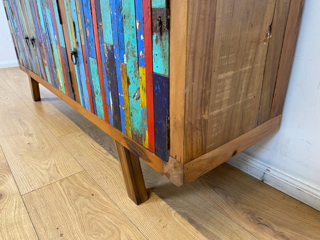 Boatwood by WMK I Bunterschönes Sideboard handgefertigt aus altem Bootsholz