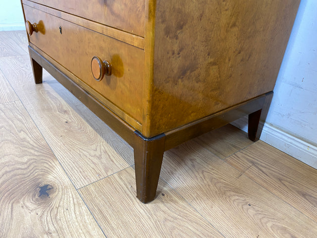 WMK Schöner und praktischer Mid-Century Sekretär aus vollem Holz mit stabiler aufklappbarer Schreibplatte # Schreibschrank Schreibtisch Kommode Schubladenkommode Wäschekommode Desk Vintage 50er 60er