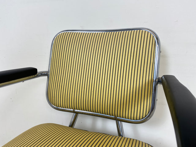 WMK Berühmter skandinavischer freitragender Stahlrohr Designersessel Attr von Fritz Hansen , 1930er Jahre # Sessel Stuhl Armlehnenstuhl Schreibtischstuhl Designerstuhl Art Deco Vintage Danish Design