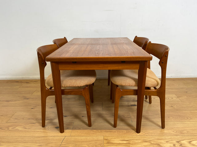 WMK I 4er Set skandinavischer Designer Stühle Model 49 von Erik Buck für O.D. Møbler I Teakholz I Esszimmerstühle Küchenstühle Chairs Danish Design Mid-Century Vintage Teak I Berlin Stuttgart Dresden