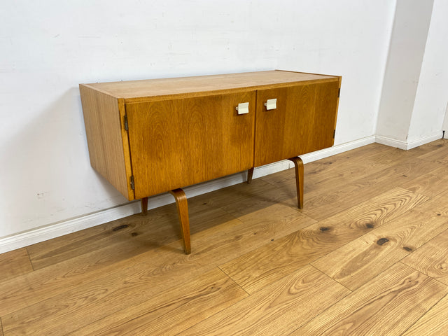 WMK Das Original! Zeitloses & gut erhaltenes Designer Lowboard Modell 427/A von Franz Ehrlich für VEB Hellerau aus 1969 in weißer Esche # Sideboard Kommode TV-Board TV-Lowboard 60er DDR Vintage Retro