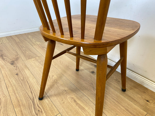 WMK 1/3 Der Klassiker! Stabiler und gut erhaltener Mid-Century Sprossenstuhl mit zeittypischen konischen Füßen # Stühle Holzstühle Esszimmerstuhle Küchenstühle Chair Vintage Retro # Versand möglich