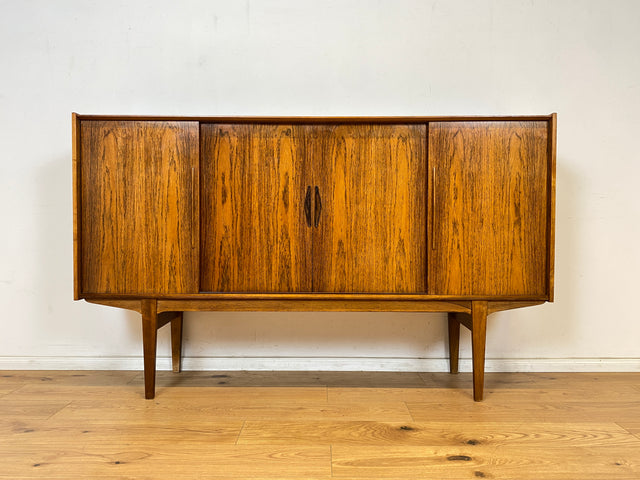 WMK Stilvolles original Danish Design Sideboard von Farso Møbelfabrik in Palisander mit Schiebetüren & Barschrank # Schrank skandinavisches Highboard Bar Barkommode Rosewood Mid-Century Vintage 60er