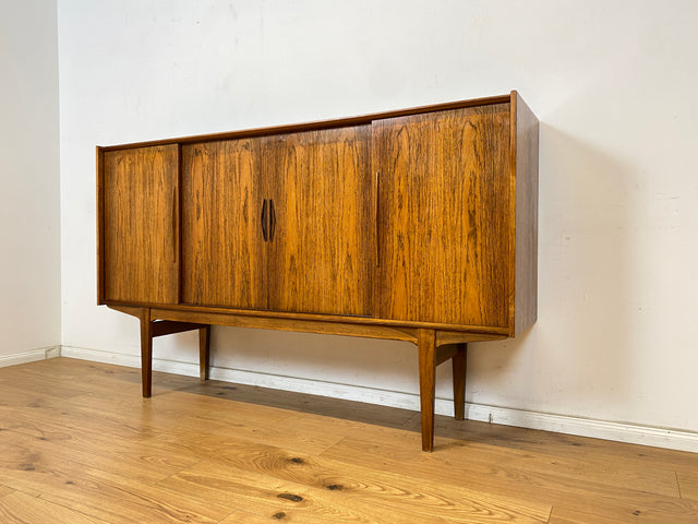 WMK Stilvolles original Danish Design Sideboard von Farso Møbelfabrik in Palisander mit Schiebetüren & Barschrank # Schrank skandinavisches Highboard Bar Barkommode Rosewood Mid-Century Vintage 60er