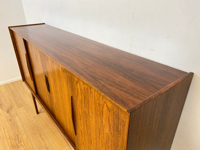 WMK Stylish original Danish Design sideboard by Farso Møbelfabrik in rosewood with sliding doors &amp; bar cabinet # Cabinet Scandinavian highboard bar bar cabinet rosewood mid-century vintage 60s