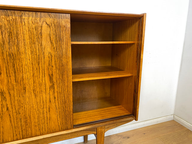 WMK Stilvolles original Danish Design Sideboard von Farso Møbelfabrik in Palisander mit Schiebetüren & Barschrank # Schrank skandinavisches Highboard Bar Barkommode Rosewood Mid-Century Vintage 60er