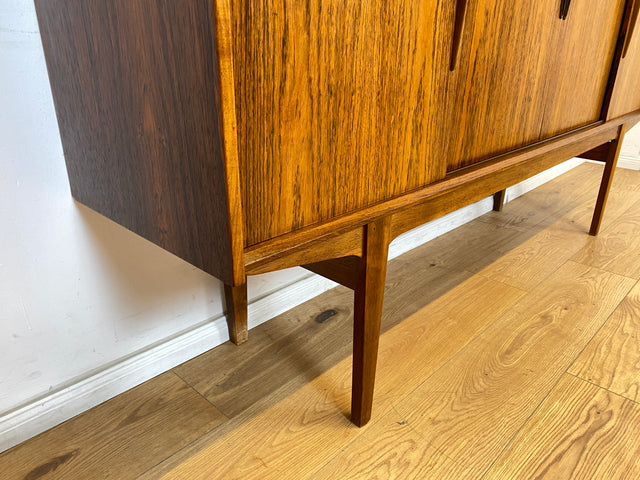 WMK Stilvolles original Danish Design Sideboard von Farso Møbelfabrik in Palisander mit Schiebetüren & Barschrank # Schrank skandinavisches Highboard Bar Barkommode Rosewood Mid-Century Vintage 60er