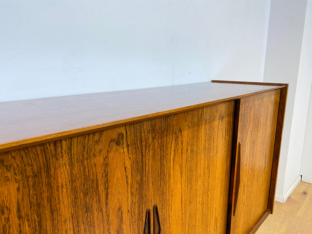 WMK Stilvolles original Danish Design Sideboard von Farso Møbelfabrik in Palisander mit Schiebetüren & Barschrank # Schrank skandinavisches Highboard Bar Barkommode Rosewood Mid-Century Vintage 60er