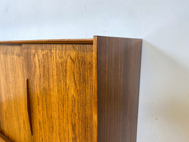 WMK Stilvolles original Danish Design Sideboard von Farso Møbelfabrik in Palisander mit Schiebetüren & Barschrank # Schrank skandinavisches Highboard Bar Barkommode Rosewood Mid-Century Vintage 60er