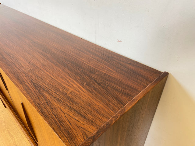 WMK Stilvolles original Danish Design Sideboard von Farso Møbelfabrik in Palisander mit Schiebetüren & Barschrank # Schrank skandinavisches Highboard Bar Barkommode Rosewood Mid-Century Vintage 60er