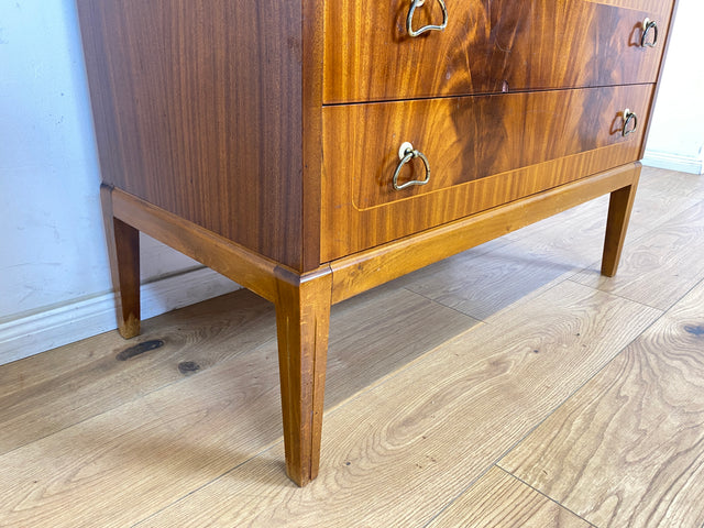 WMK Hochwertiger skandinavischer Sekretär aus vollem Holz mit ausziehbarer Schreibplatte und Schubladen # Schreibschrank Desk Schreibtisch Kommode Schubladenkommode Wäschekommode Mid-Century Vintage